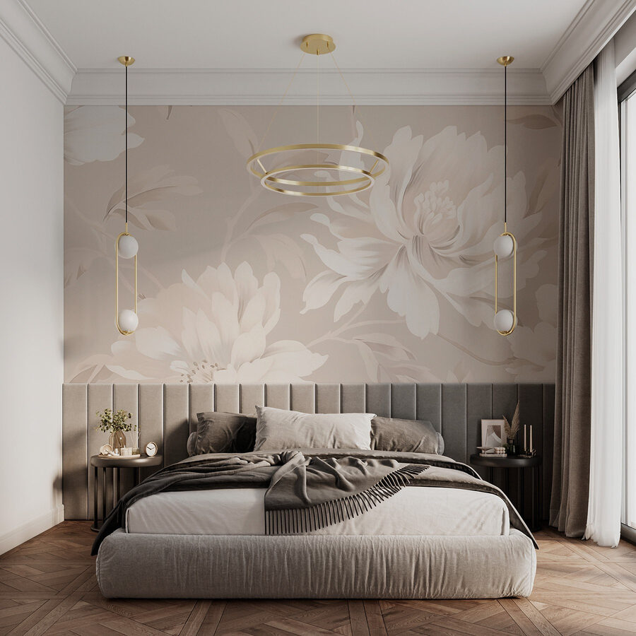 Fototapeta Elegantní květinový design v jemných tónech - Image 2