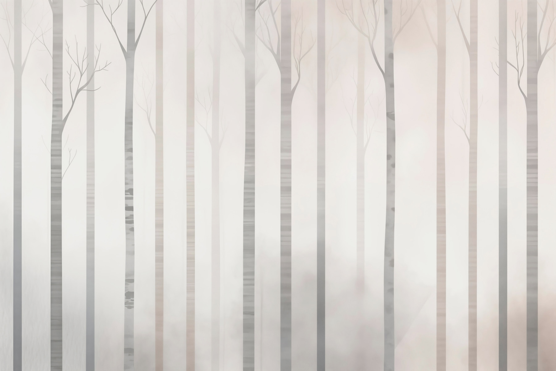 Group of trees in fog