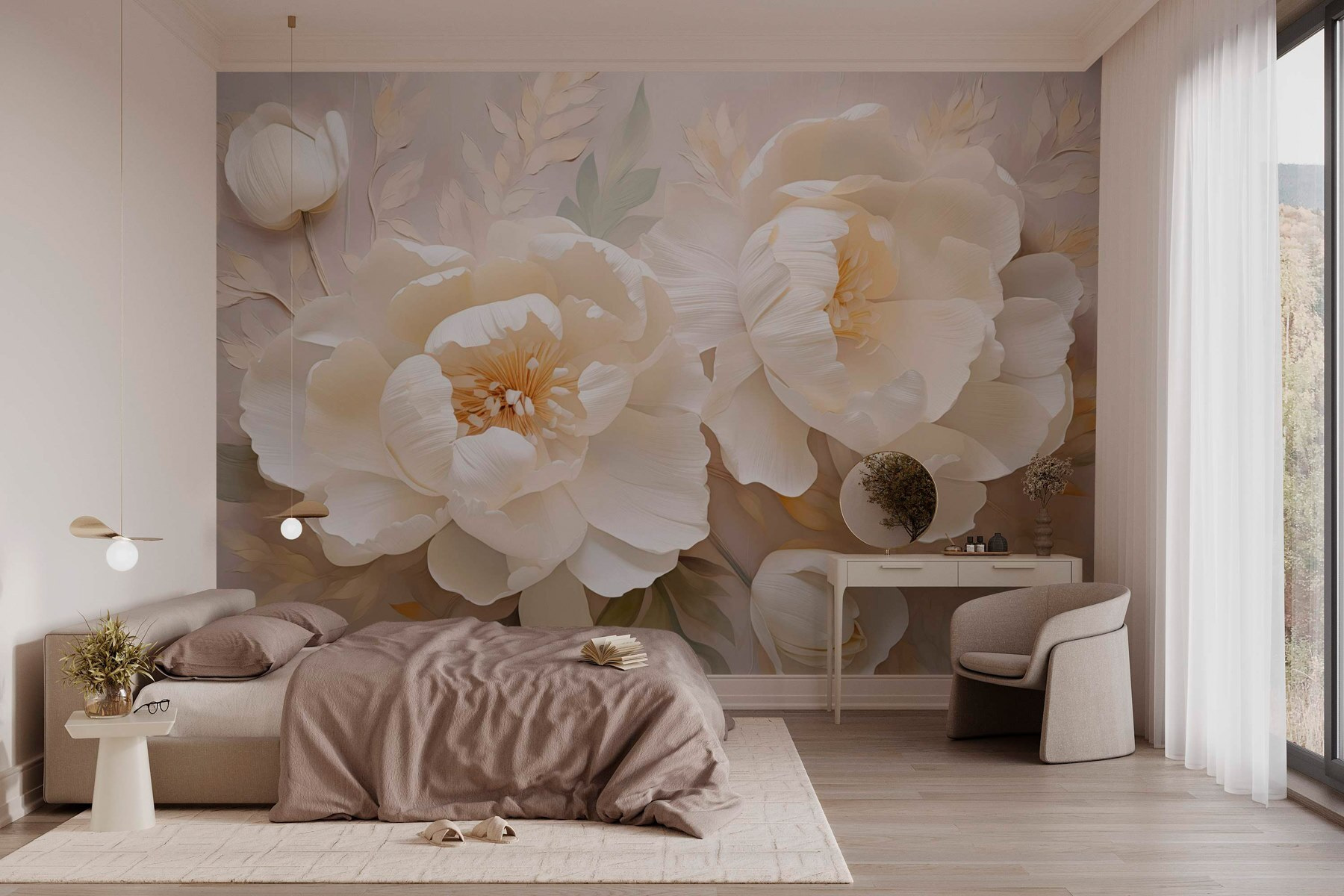 Elegant blooms adorned with soft petals Elegant blooms adorned with soft petals