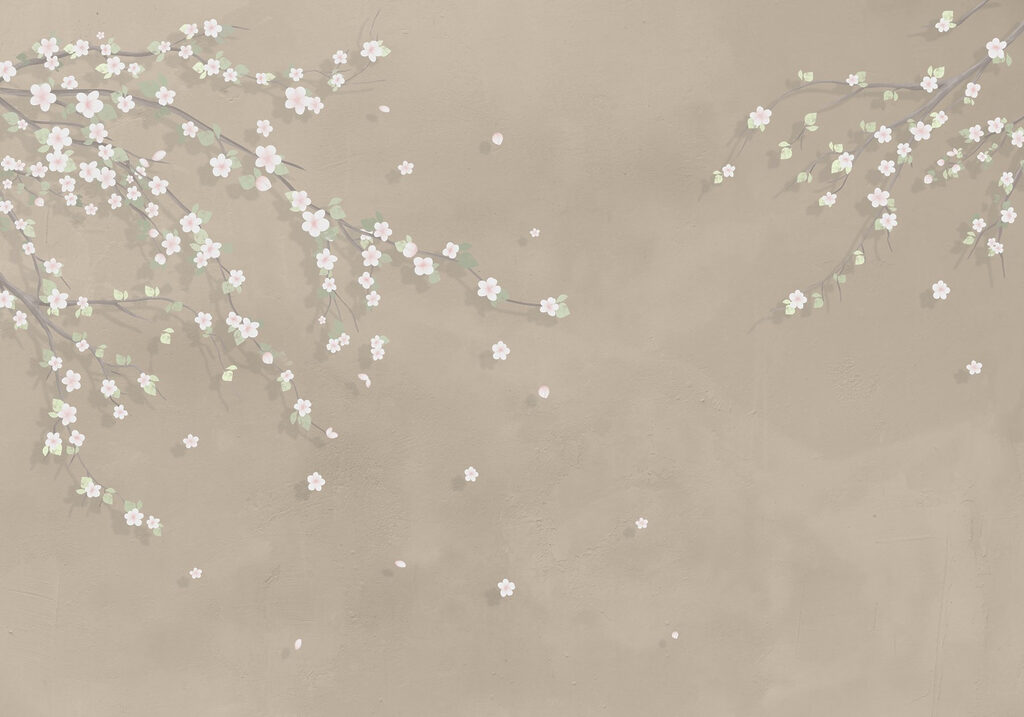 Větev stromu s bílými květy Větev stromu s bílými květy