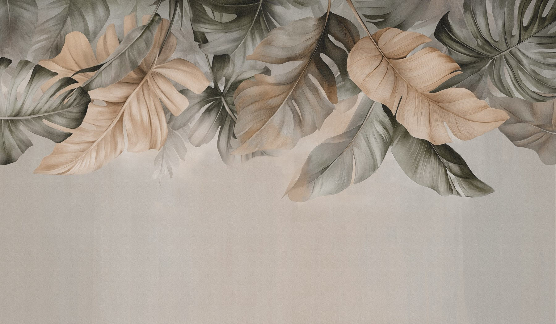 Elegant leaves in soft tones