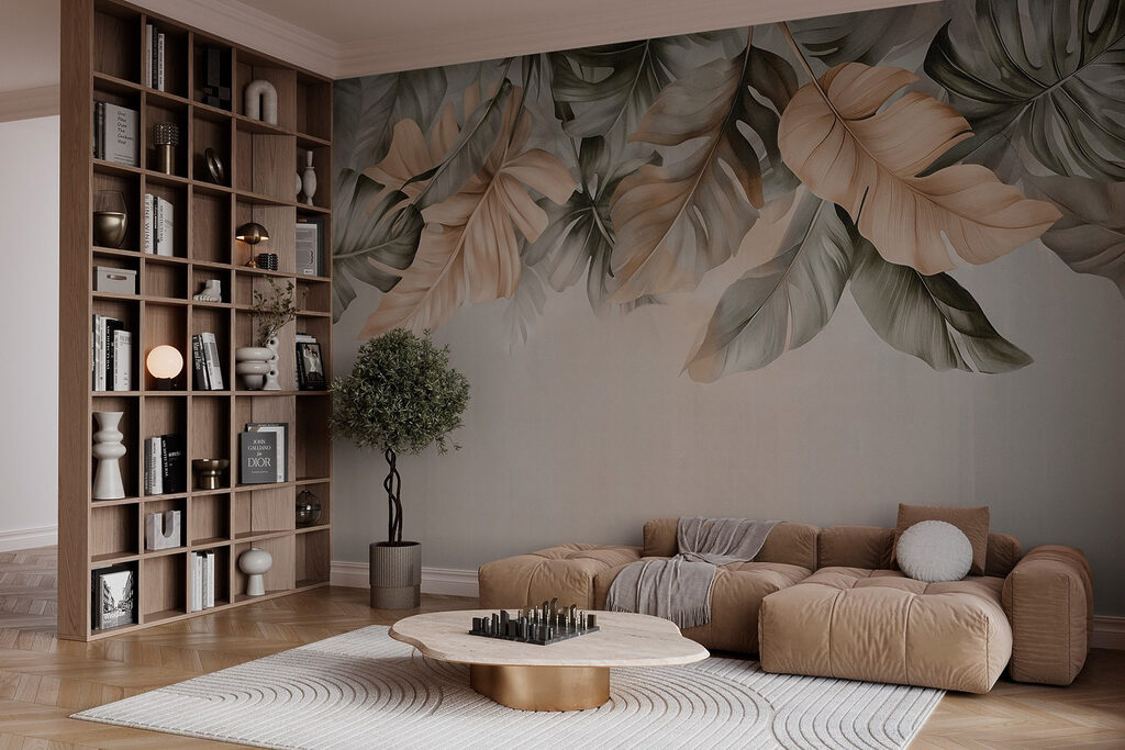 Elegant leaves in soft tones