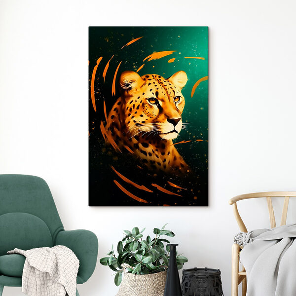 Gepard s oranžovými skvrnami Gepard s oranžovými skvrnami