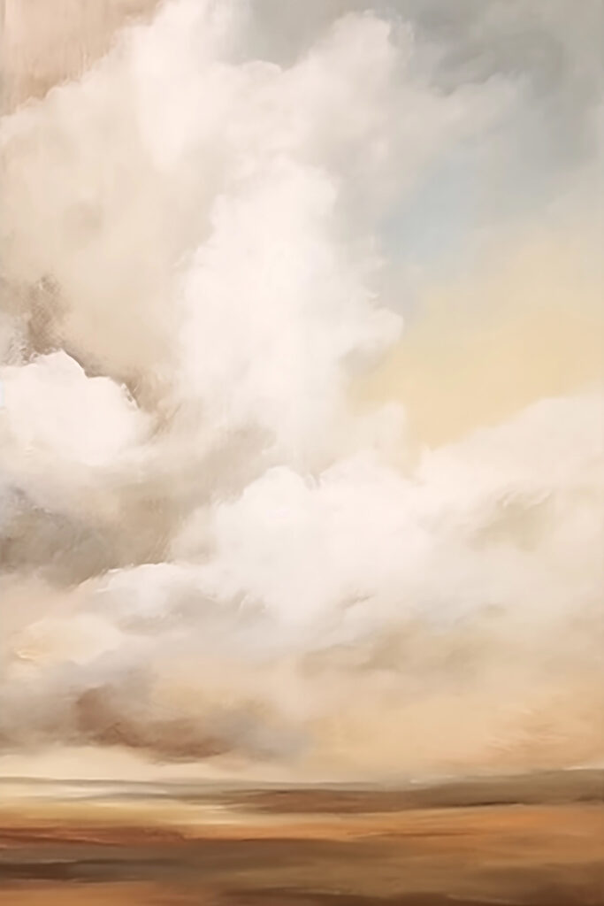 Serene clouds over tranquil landscape Serene clouds over tranquil landscape