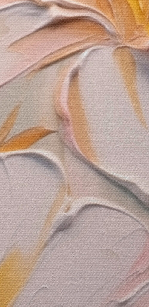 Painting of flowers on a wall Painting of flowers on a wall
