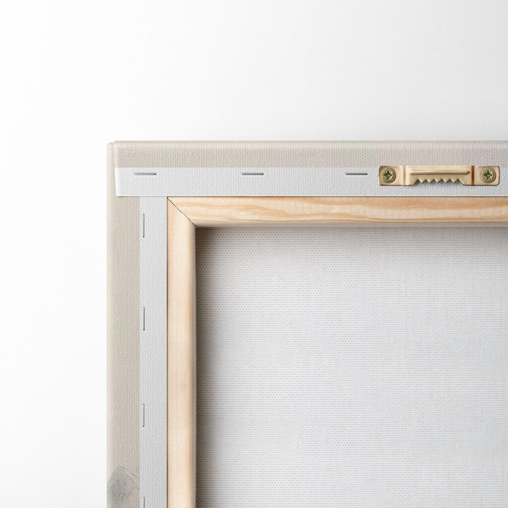 Painting of mountains with snow