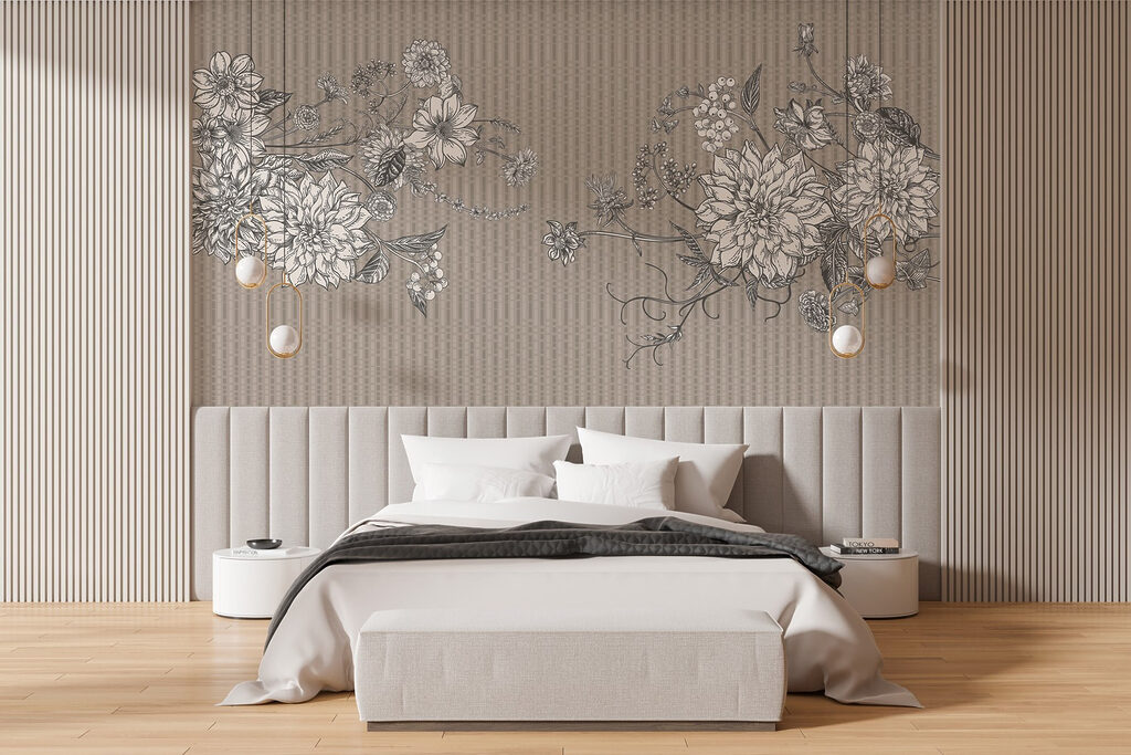 Elegant floral illustration on textured background Elegant floral illustration on textured background