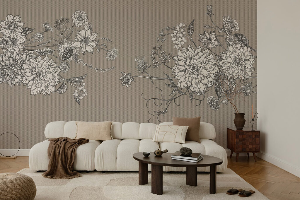 Elegant floral illustration on textured background Elegant floral illustration on textured background