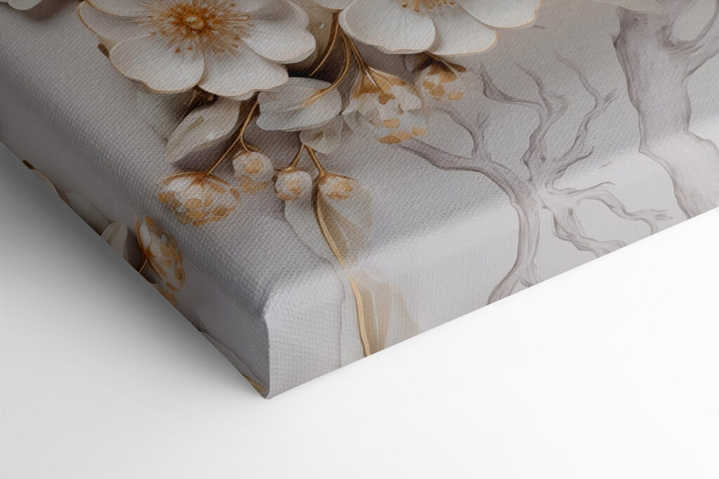 Intricate floral design in soft hues