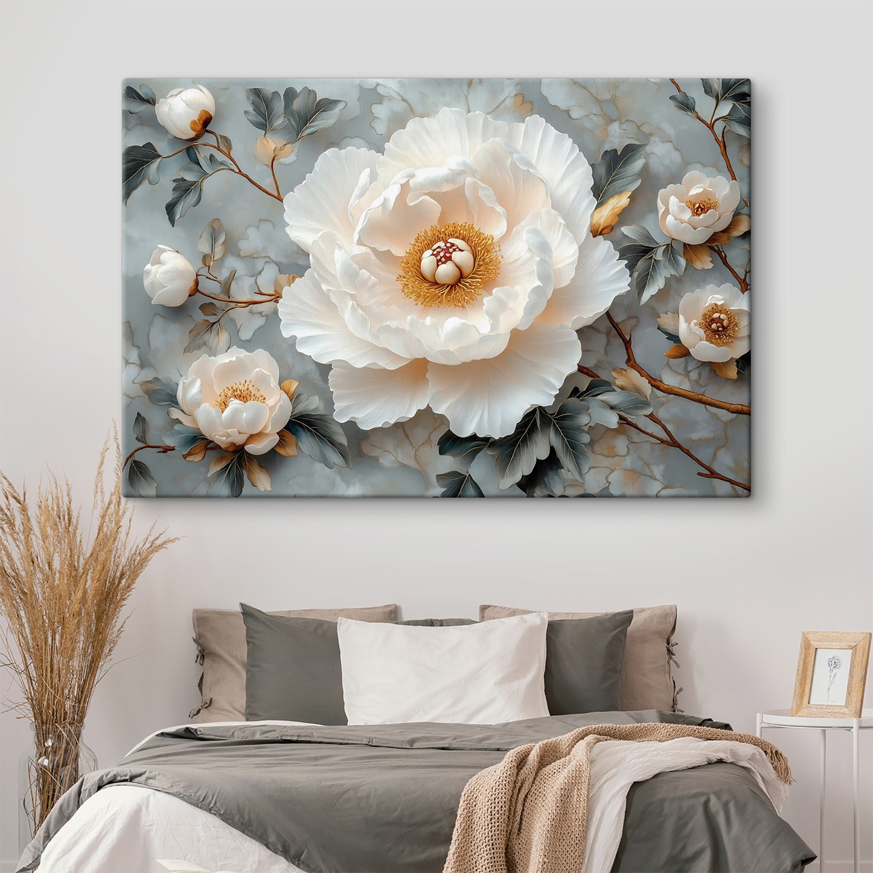 White flower with a yellow center