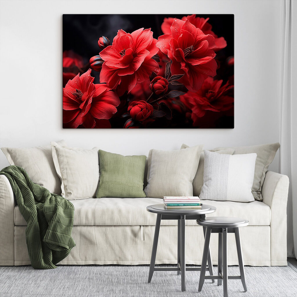 Group of red flowers