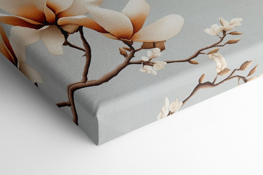 Bird on a branch with flowers