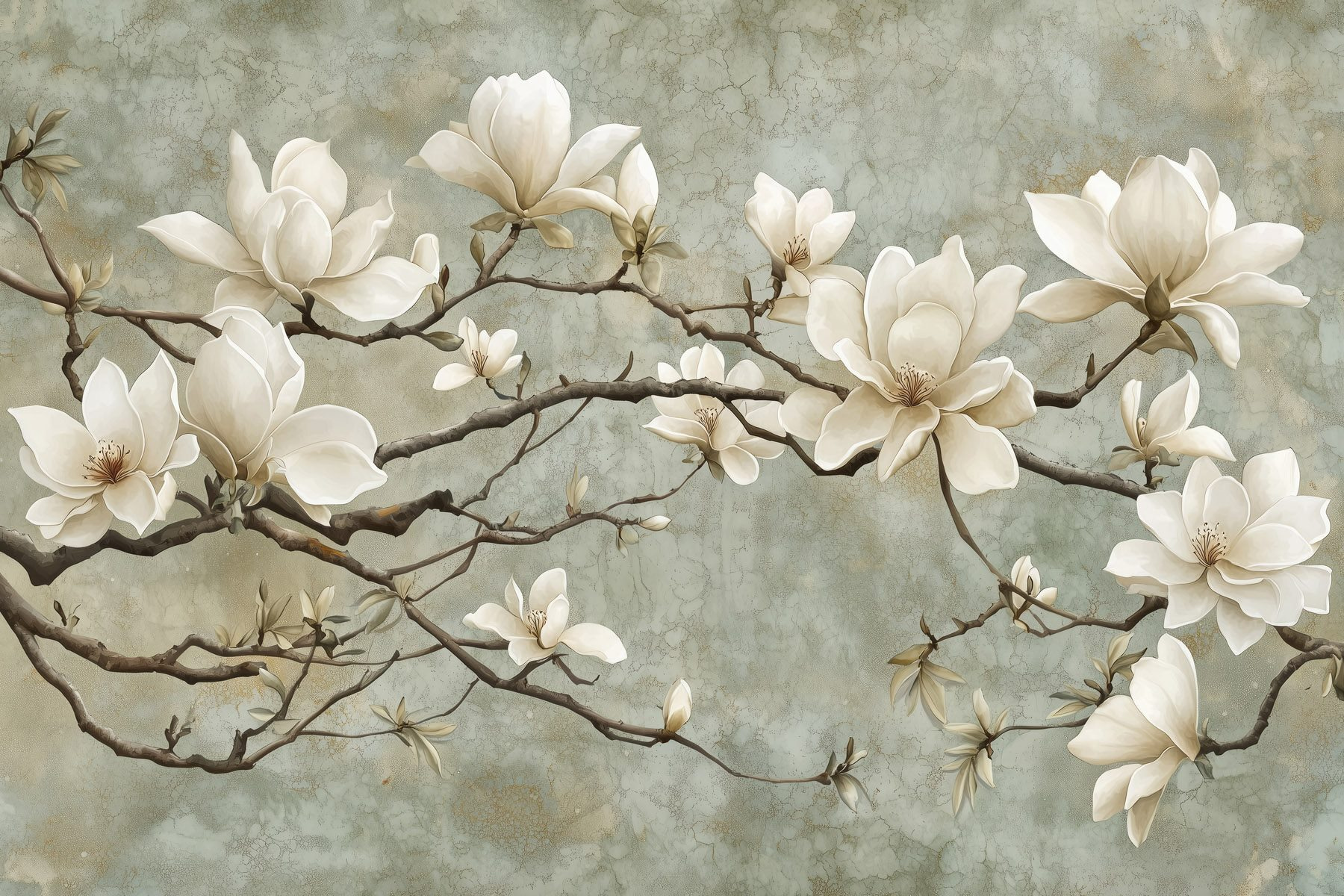 White flowers on a branch