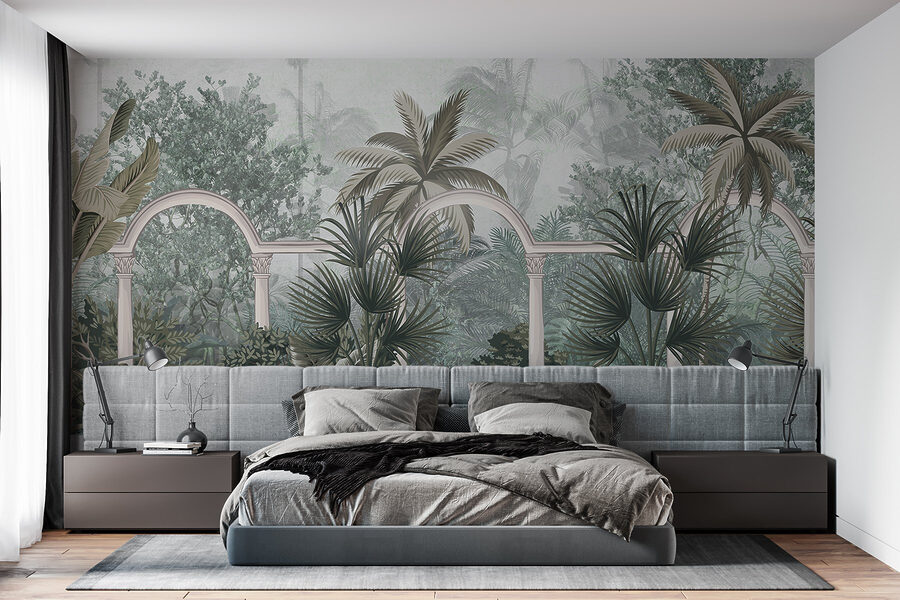 Tapety s palmami a balkonem