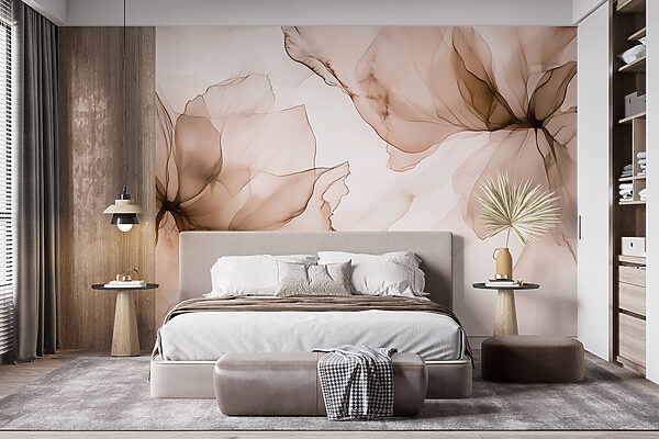 Jemný květinový abstraktní design Jemný květinový abstraktní design