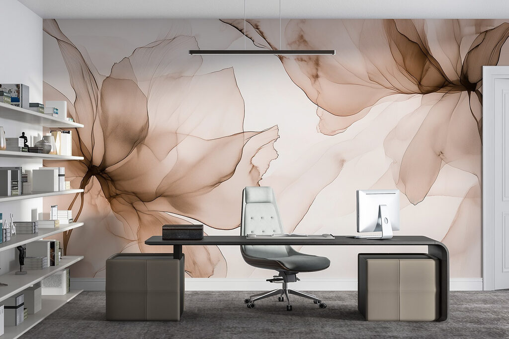 Delicate floral abstract design