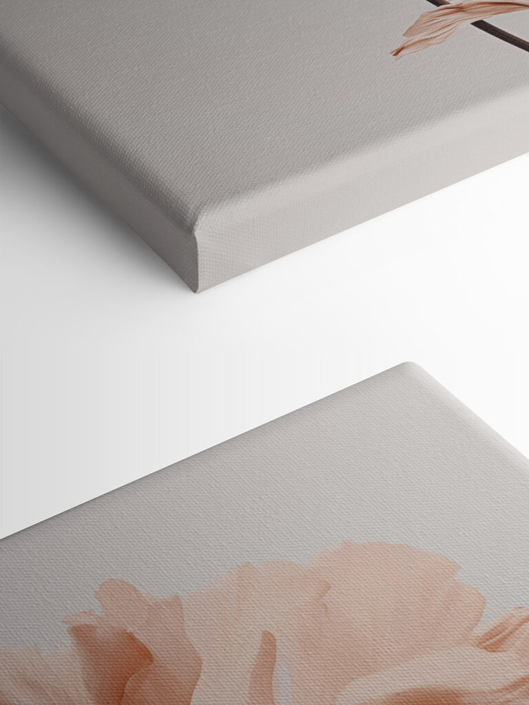 Flower with dried leaves