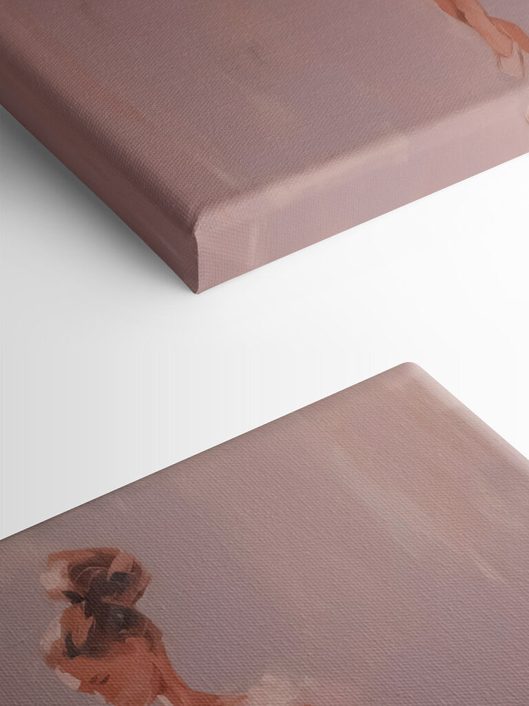 Painting of a woman in a white dress