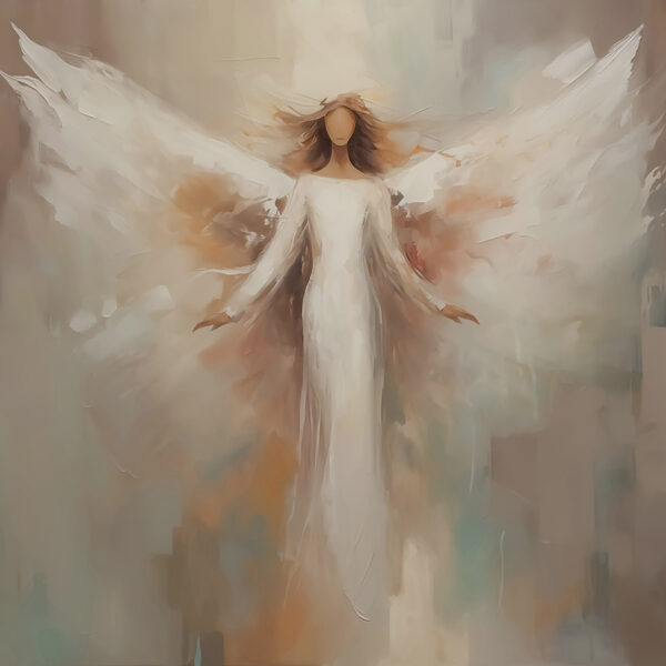 Painting of a woman with wings Painting of a woman with wings