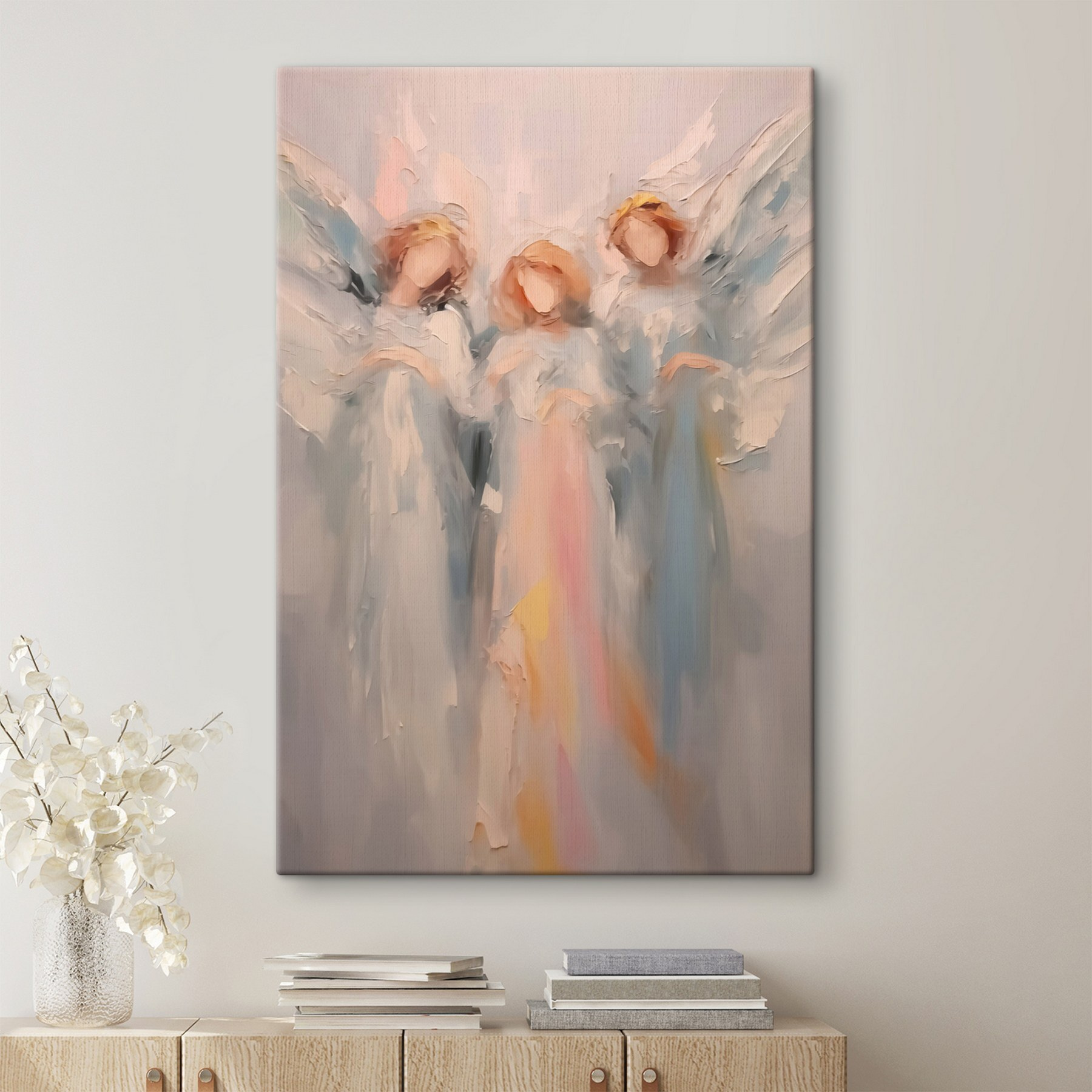 Painting of angels with wings
