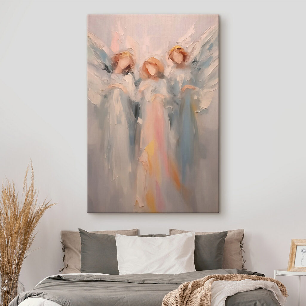Painting of angels with wings