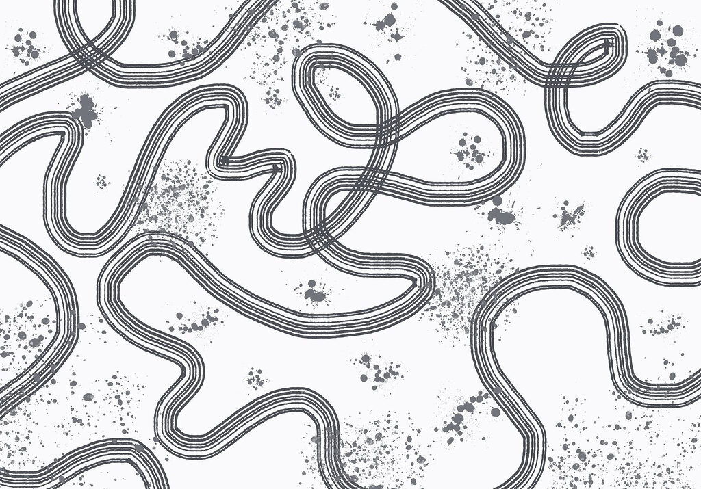 Černobílá mapa závodní dráhy Černobílá mapa závodní dráhy