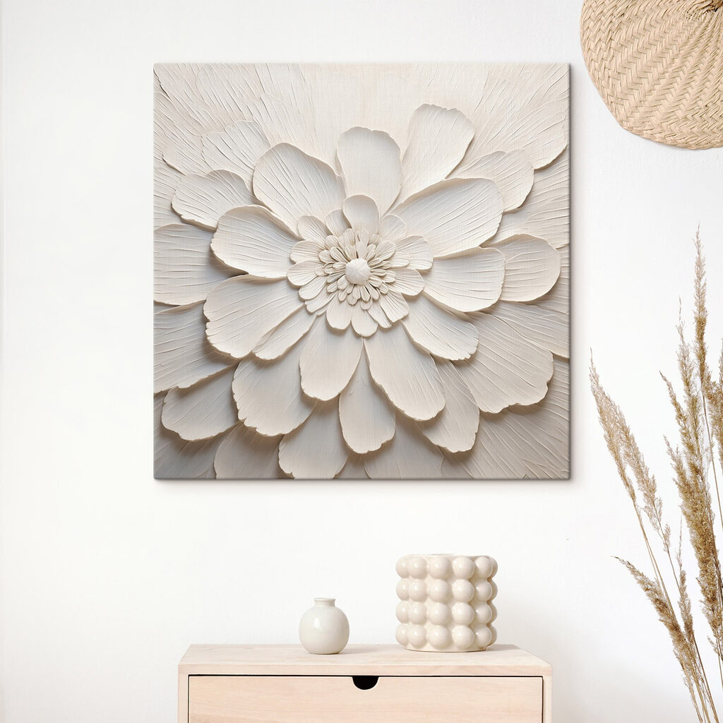 White flower with many petals