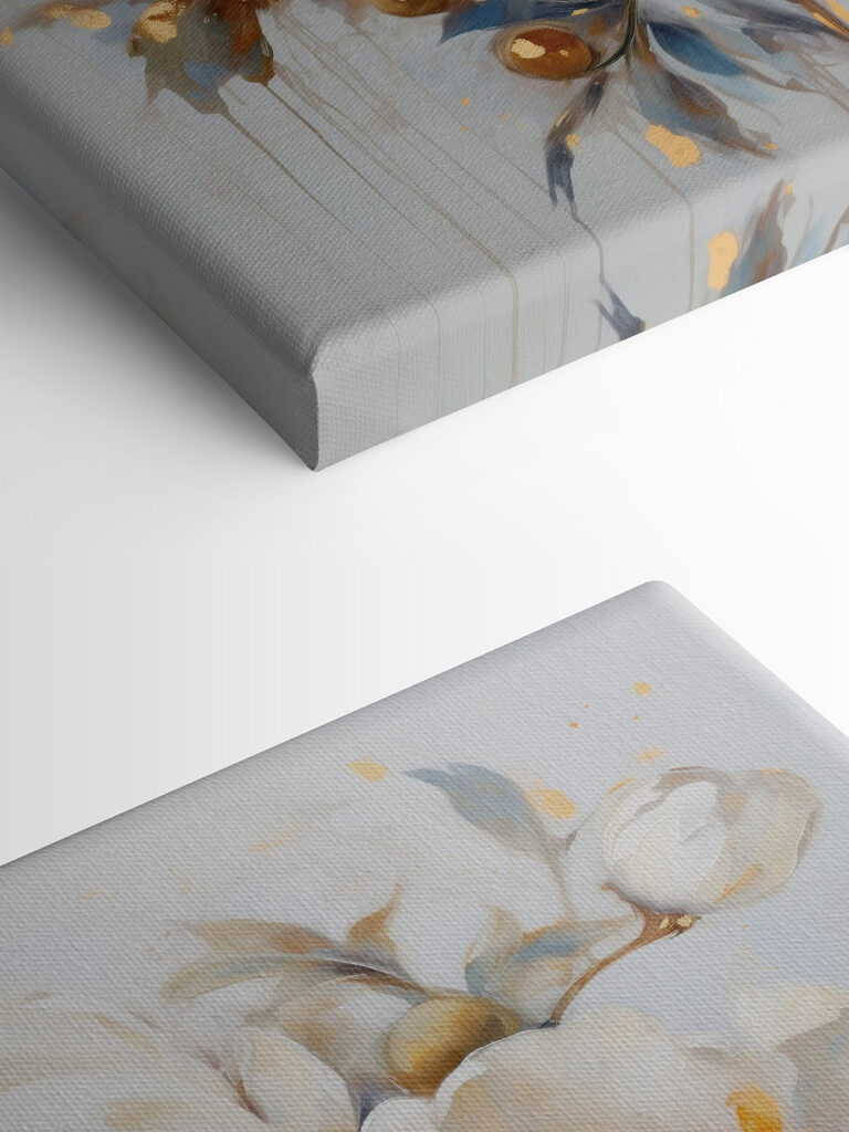 Painting of white flowers