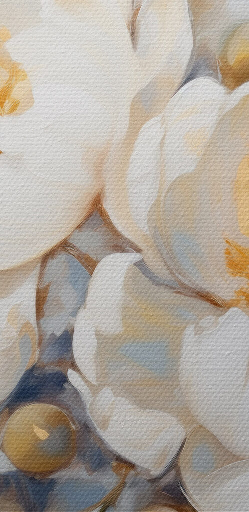 Painting of white flowers