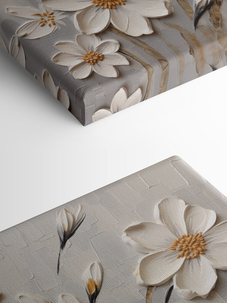 Painting of white flowers