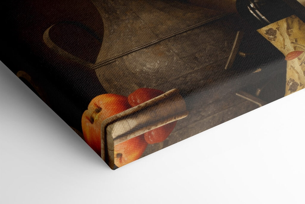 Still life with fruit and a bottle