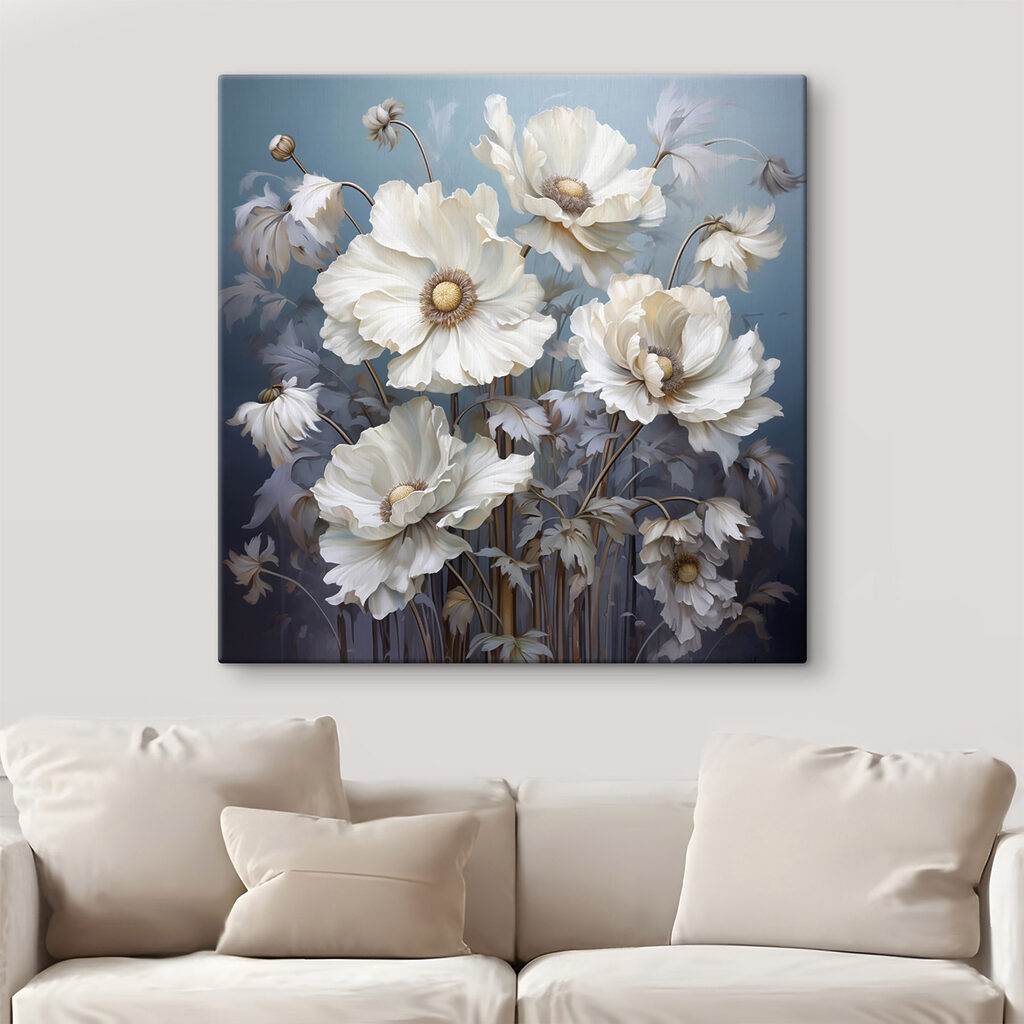 Painting of white flowers