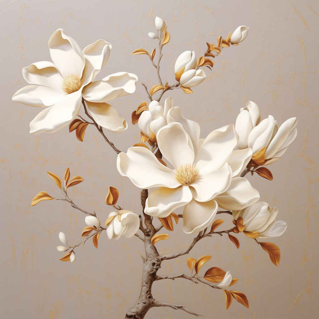 White flowers on a branch