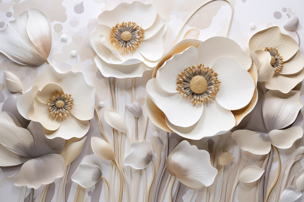 Delicate blooms in soft pastel tones