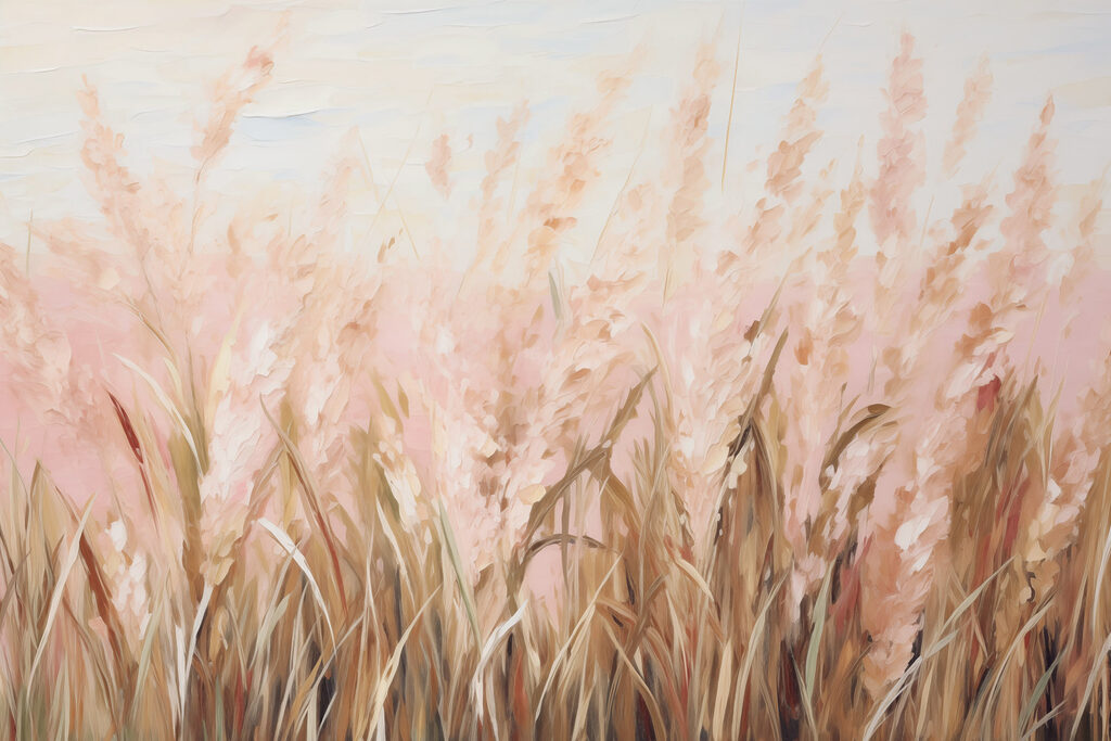 Painting of a field of wheat