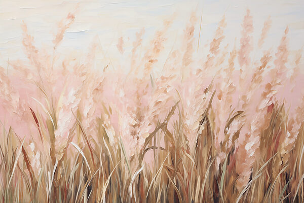 Painting of a field of wheat