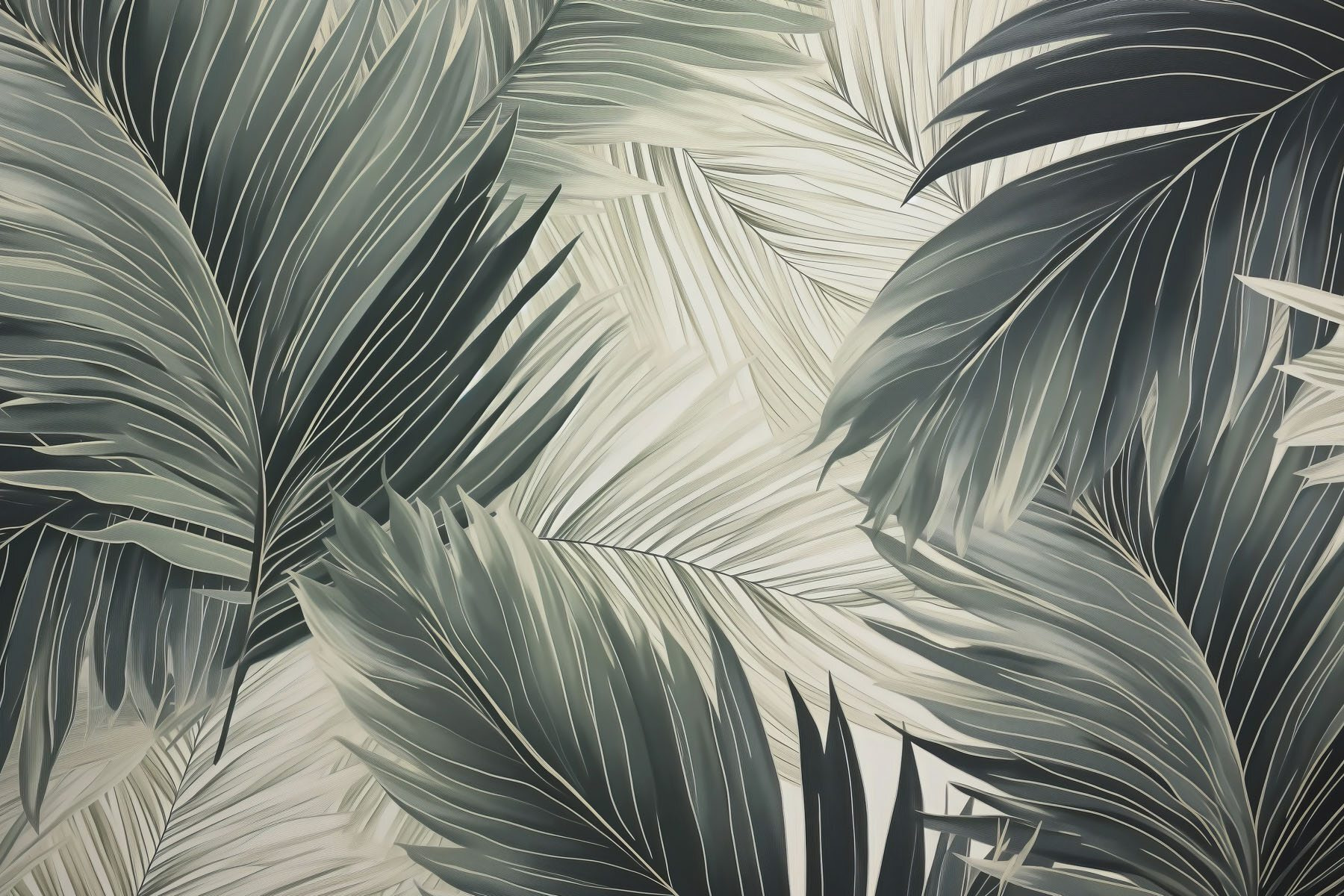 Lush green leaves in soft hues Lush green leaves in soft hues