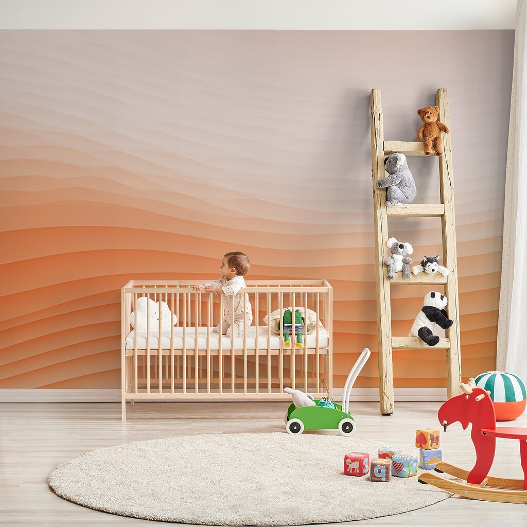 White and orange wavy lines White and orange wavy lines