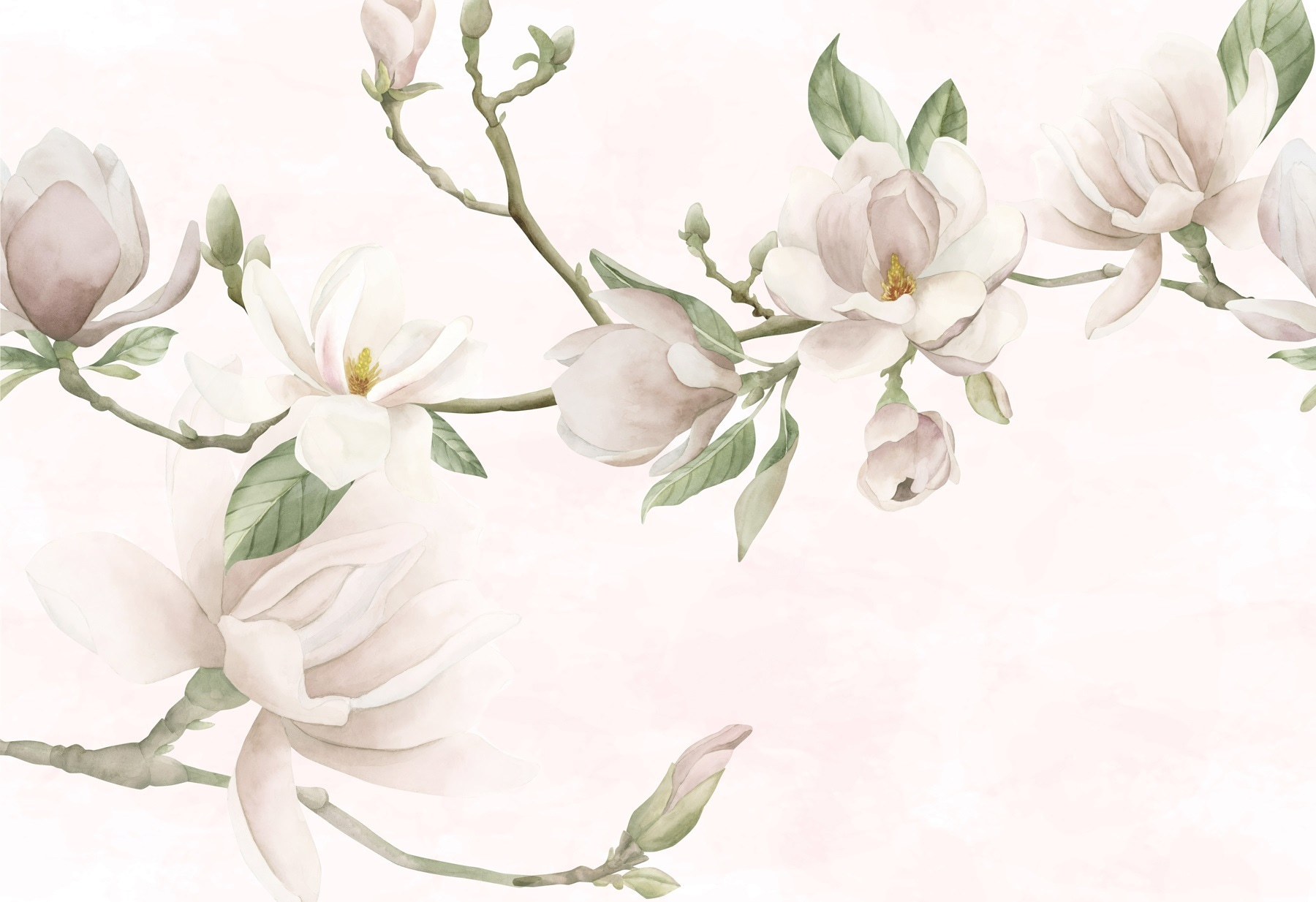 Delicate blooms on soft background