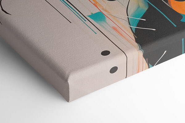 Painting of colorful circles and lines