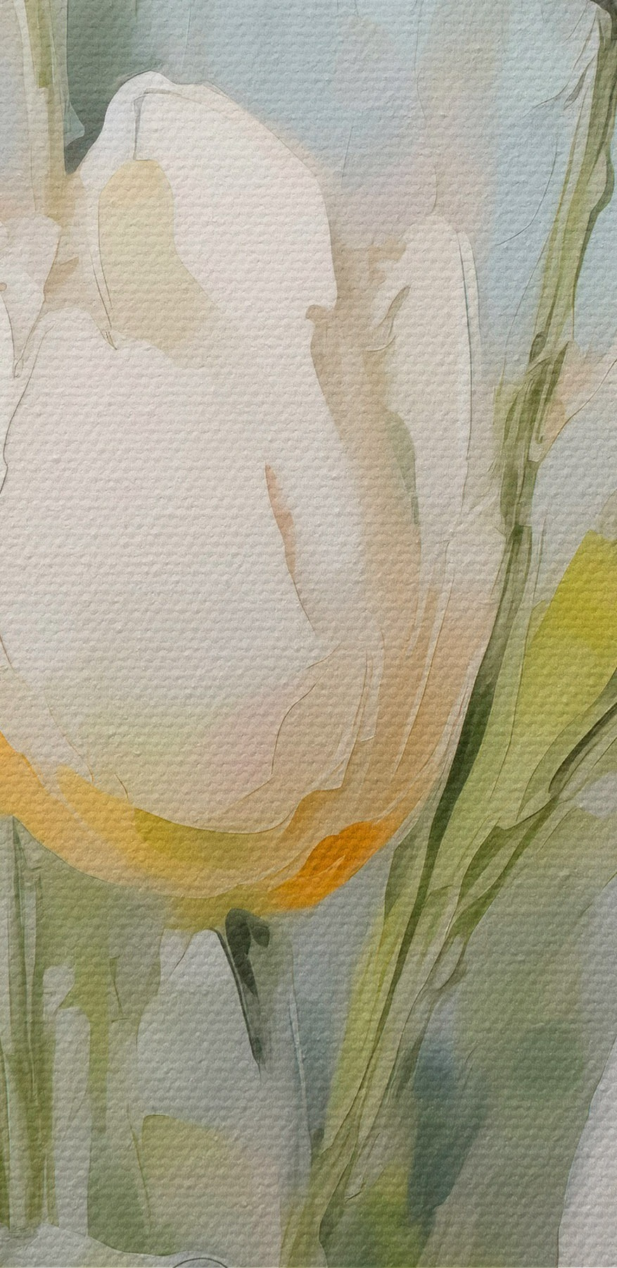 Malba bílých tulipánů