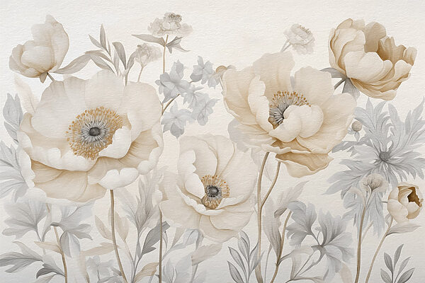 Delicate blossoms in soft hues