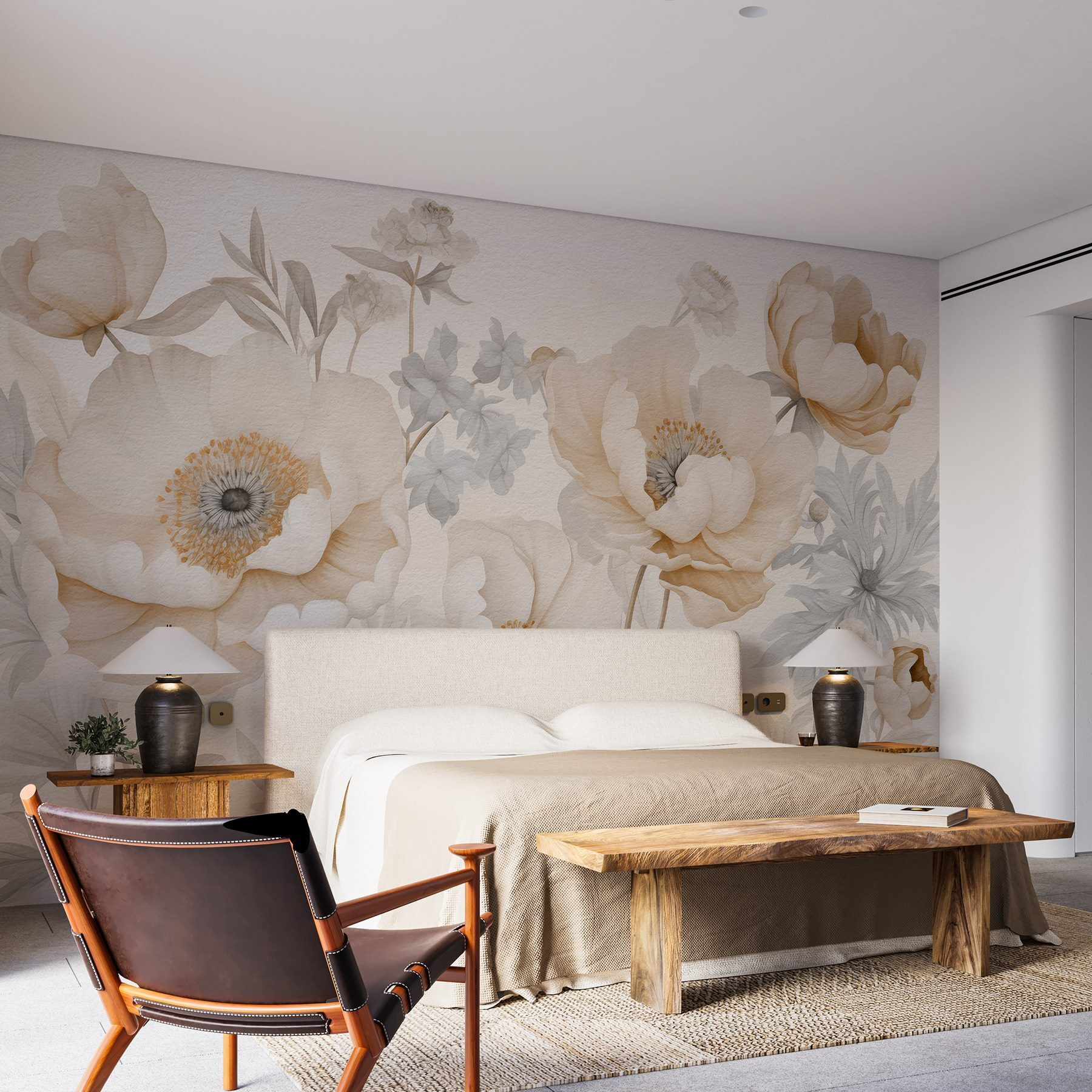 Delicate blossoms in soft hues