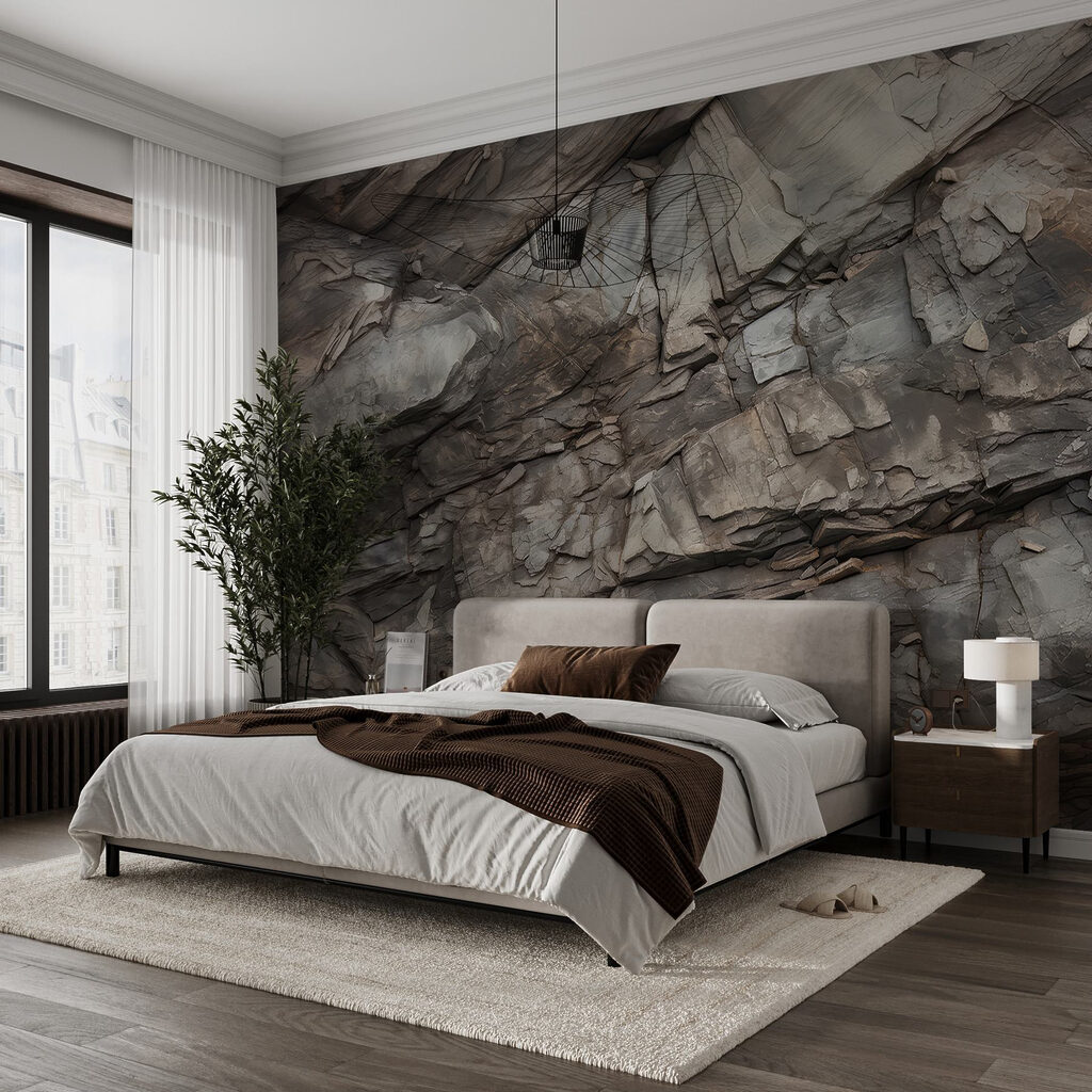 Textured layers of natural rock