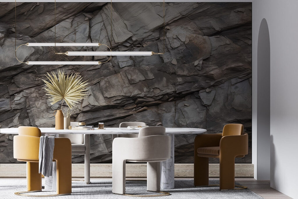 Textured layers of natural rock