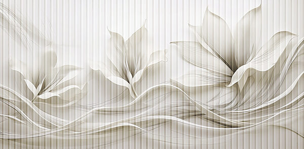 Delicate floral wave design Delicate floral wave design