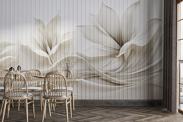 Delicate floral wave design Delicate floral wave design