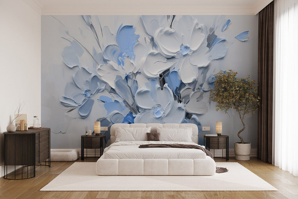 Painting of flowers in a vase Painting of flowers in a vase