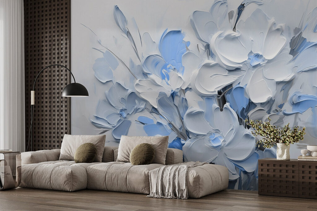 Painting of flowers in a vase Painting of flowers in a vase