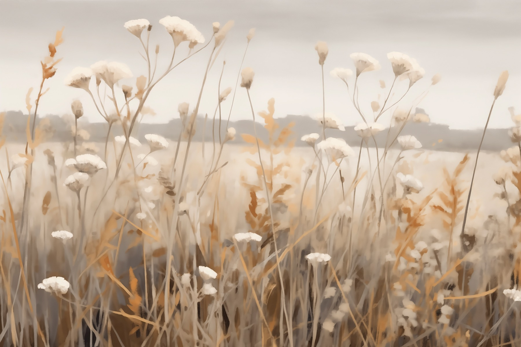 Field of flowers and grass Field of flowers and grass